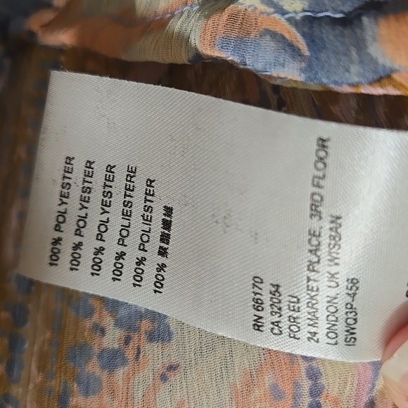 Free People X REVOLVE-Magic Hour Wrap Top in Chambray Combo-Size XS - Picture 13 of 16